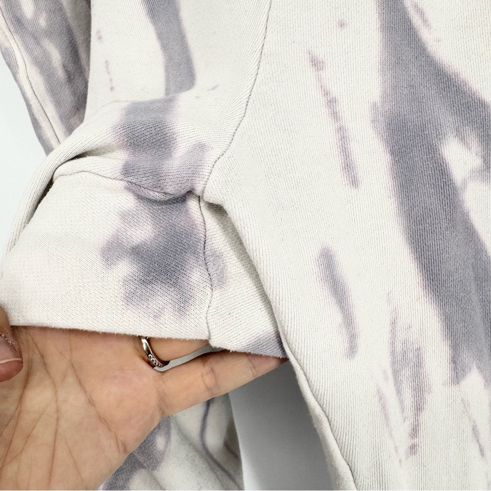 Good American Lilac/Grey Boyfriend Cotton Tie-Dye Classic Sweatpants Plus Size 5 - Picture 9 of 13